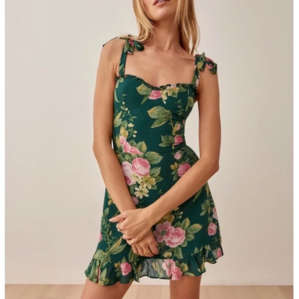 NWT❤️Reformation Christine Dress Belvedere